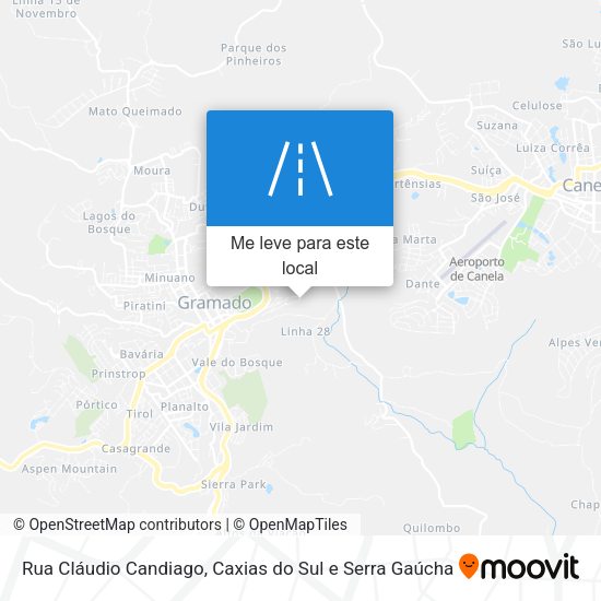 Rua Cláudio Candiago mapa