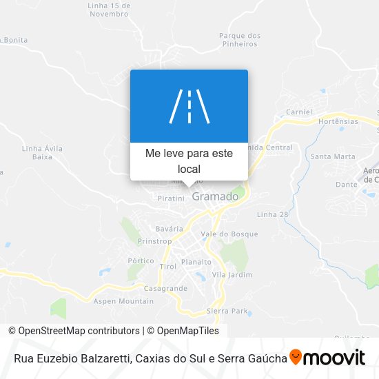 Rua Euzebio Balzaretti mapa