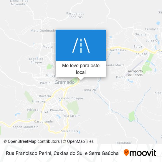 Rua Francisco Perini mapa