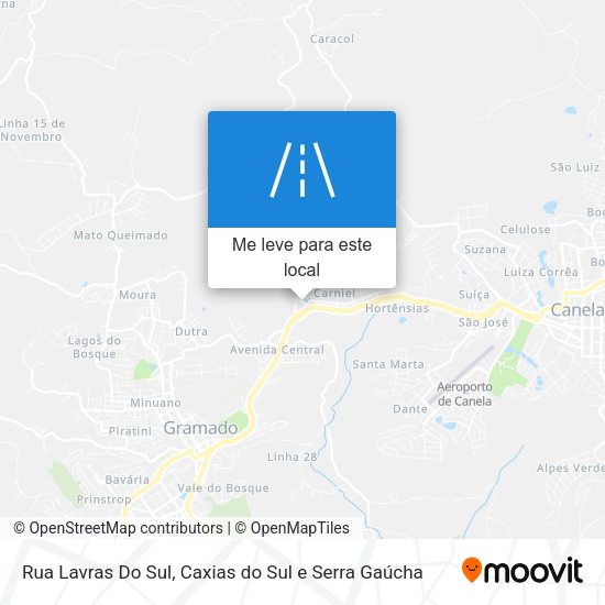 Rua Lavras Do Sul mapa