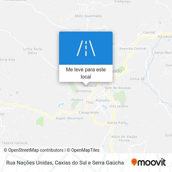 Rua Nações Unidas mapa