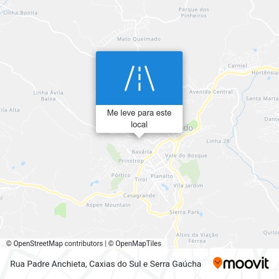 Rua Padre Anchieta mapa