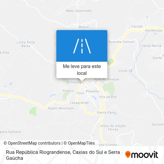 Rua República Riograndense mapa