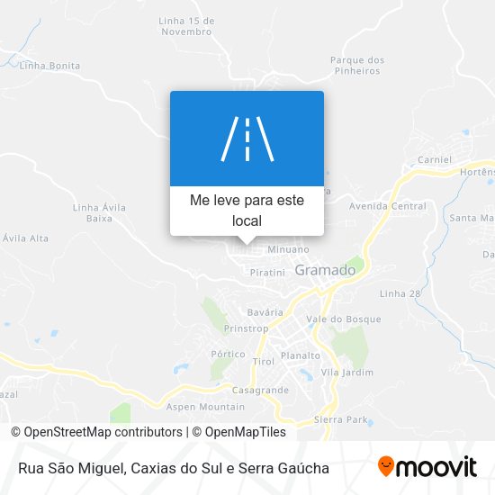 Rua São Miguel mapa