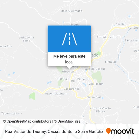 Rua Visconde Taunay mapa