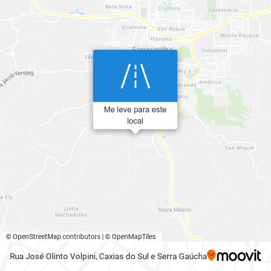 Rua José Olinto Volpini mapa