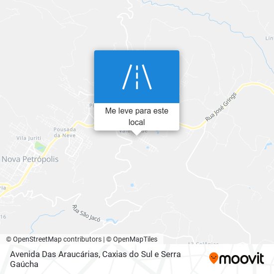 Avenida Das Araucárias mapa