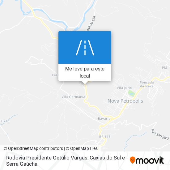Rodovia Presidente Getúlio Vargas mapa