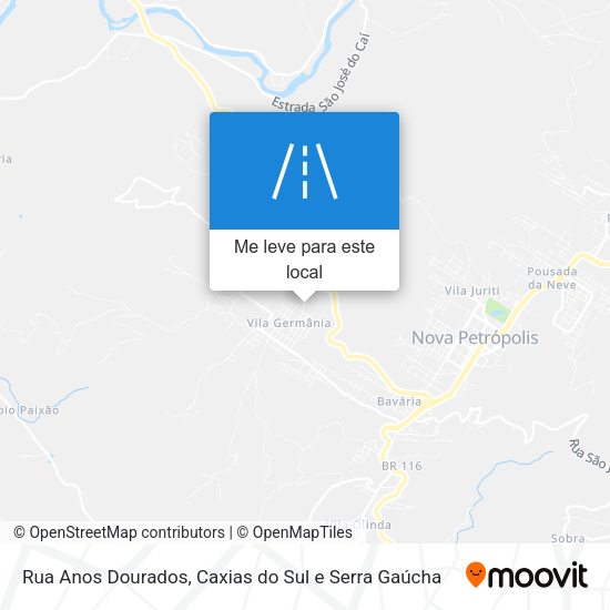 Rua Anos Dourados mapa