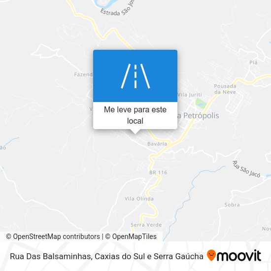 Rua Das Balsaminhas mapa