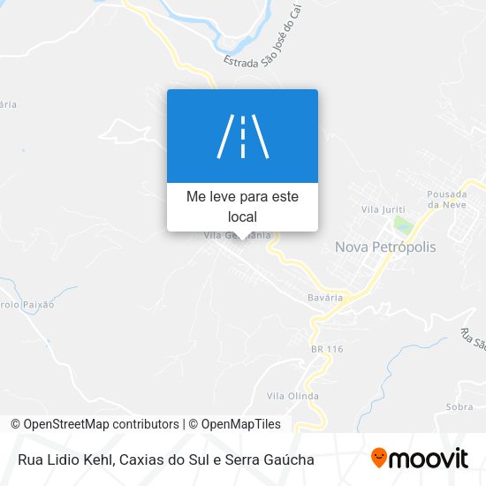 Rua Lidio Kehl mapa