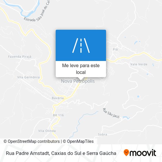 Rua Padre Amstadt mapa