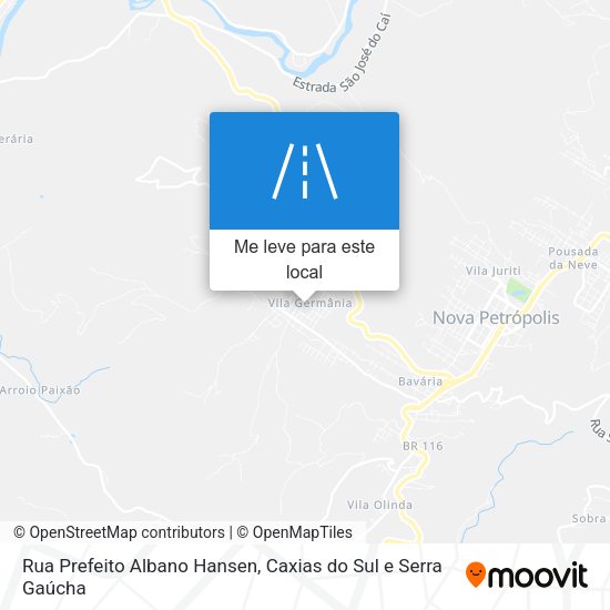 Rua Prefeito Albano Hansen mapa