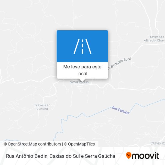 Rua Antônio Bedin mapa