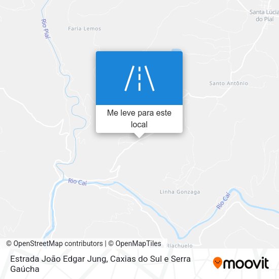 Estrada João Edgar Jung mapa