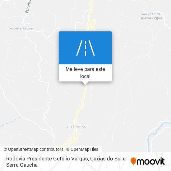 Rodovia Presidente Getúlio Vargas mapa