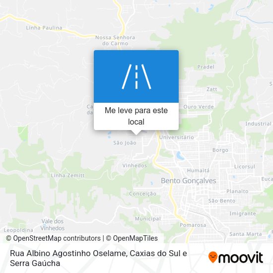Rua Albino Agostinho Oselame mapa
