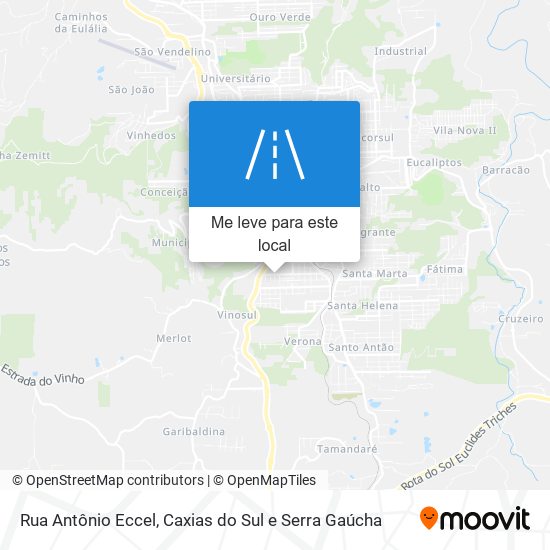 Rua Antônio Eccel mapa