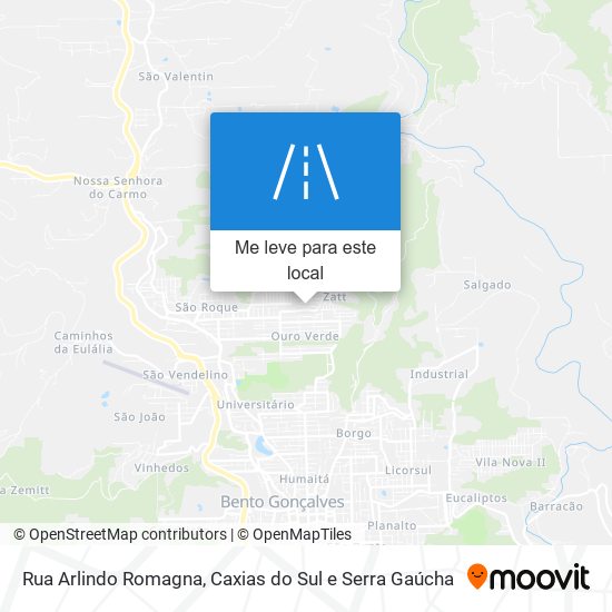 Rua Arlindo Romagna mapa