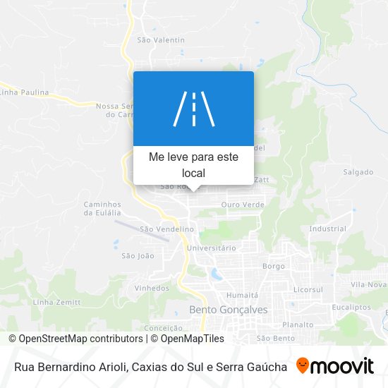 Rua Bernardino Arioli mapa