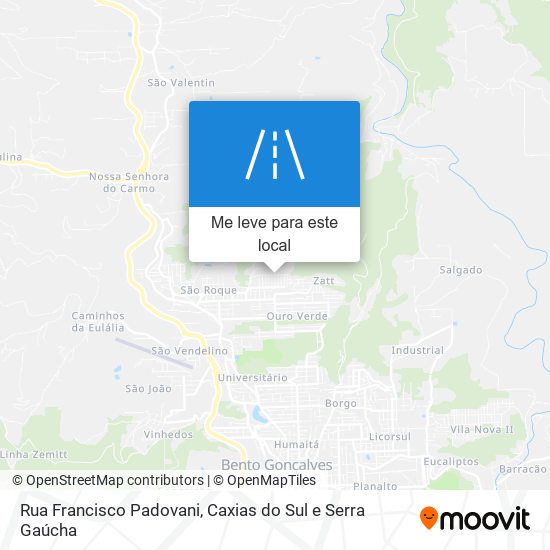 Rua Francisco Padovani mapa