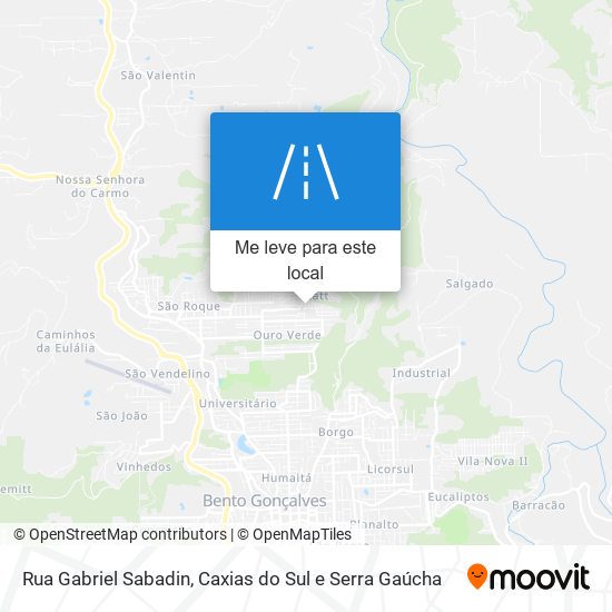 Rua Gabriel Sabadin mapa