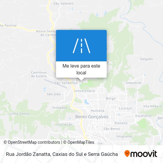 Rua Jordão Zanatta mapa