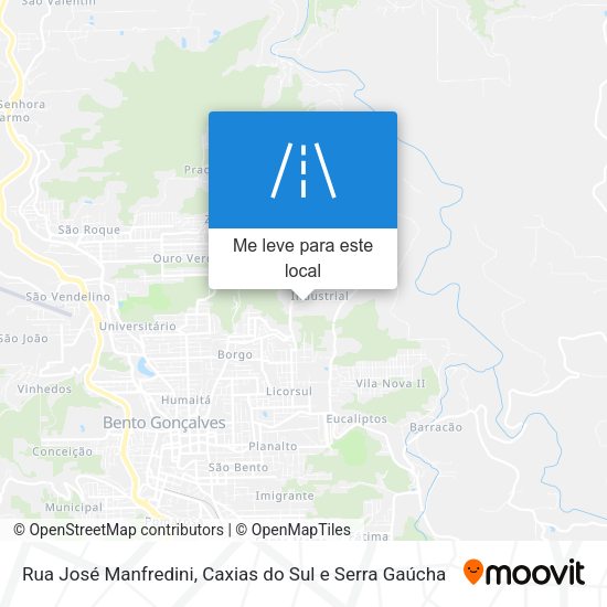 Rua José Manfredini mapa
