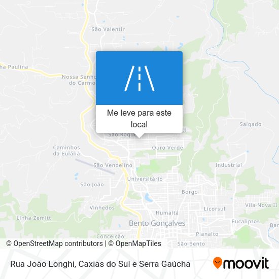 Rua João Longhi mapa