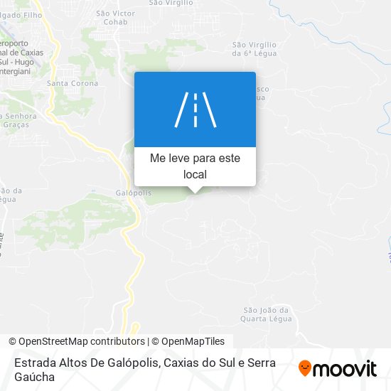 Estrada Altos De Galópolis mapa