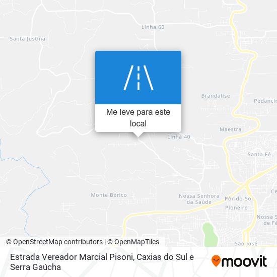 Estrada Vereador Marcial Pisoni mapa