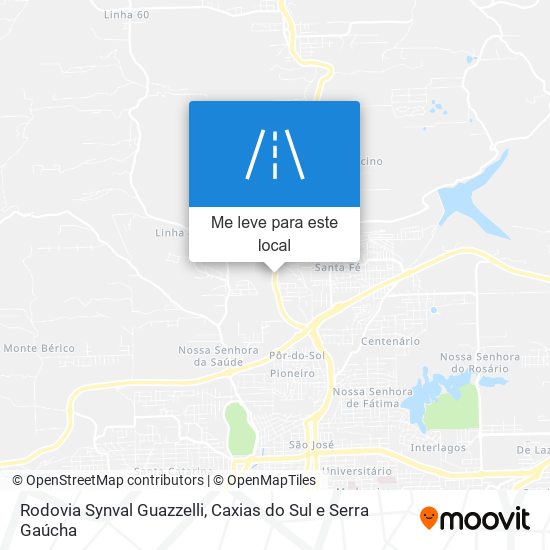 Rodovia Synval Guazzelli mapa