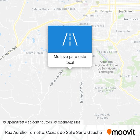 Rua Aurélio Tornetto mapa