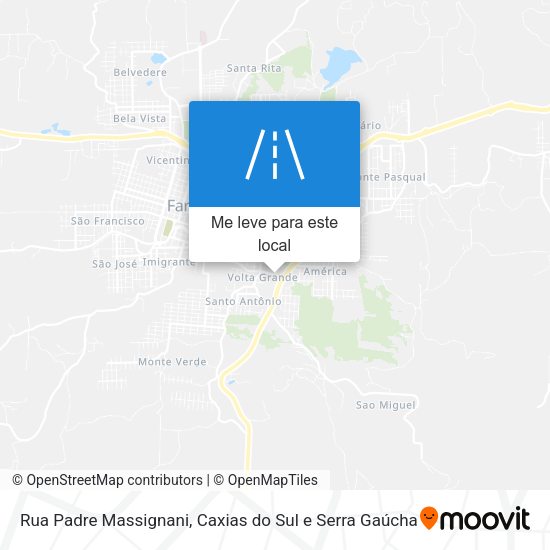 Rua Padre Massignani mapa