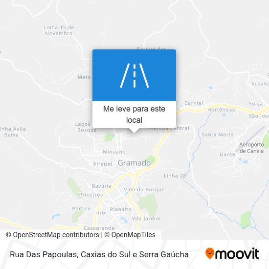 Rua Das Papoulas mapa