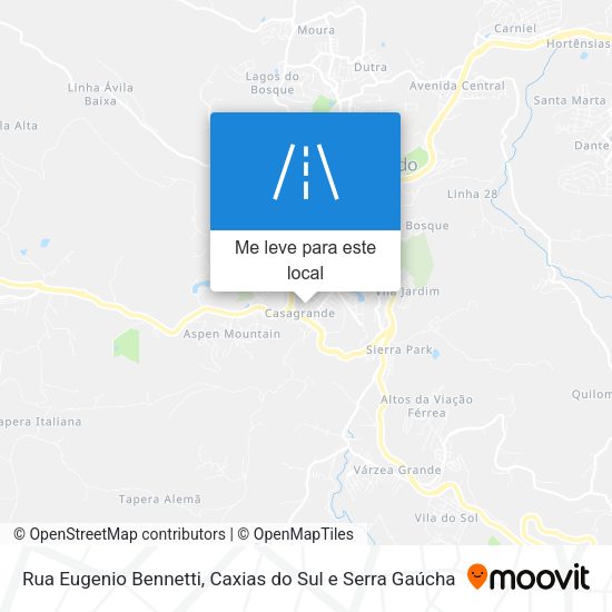 Rua Eugenio Bennetti mapa