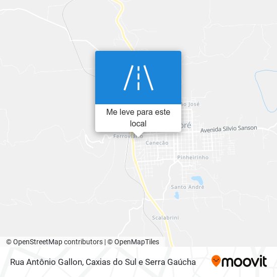 Rua Antônio Gallon mapa