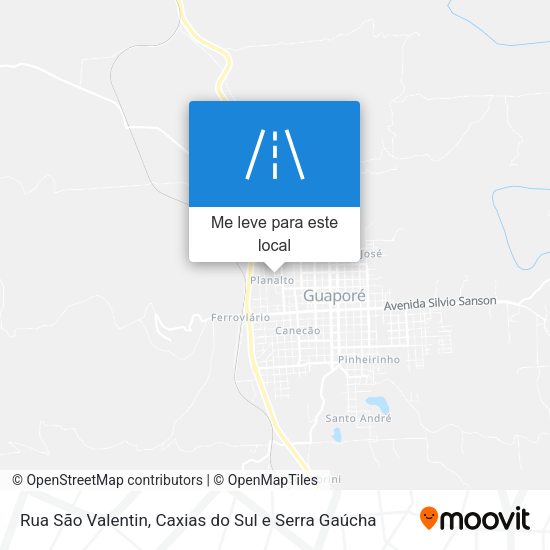 Rua São Valentin mapa