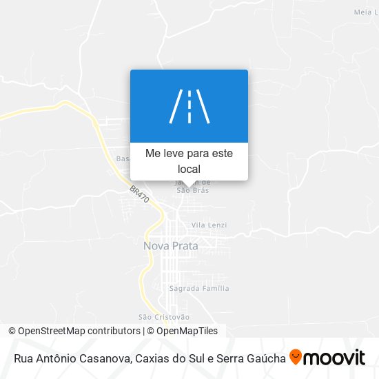 Rua Antônio Casanova mapa