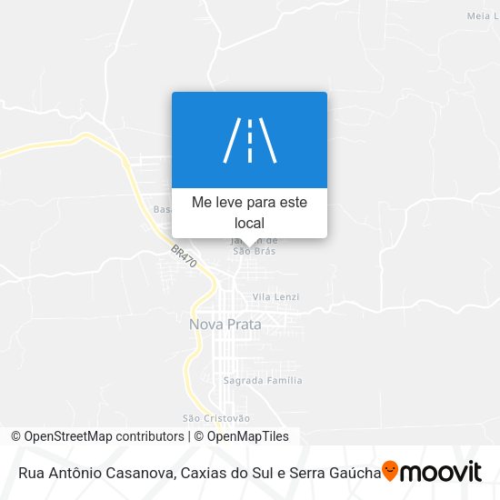 Rua Antônio Casanova mapa