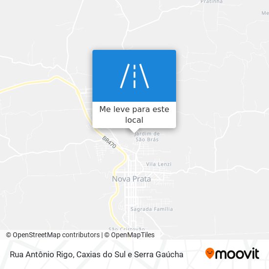 Rua Antônio Rigo mapa