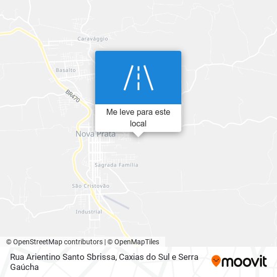 Rua Arientino Santo Sbrissa mapa