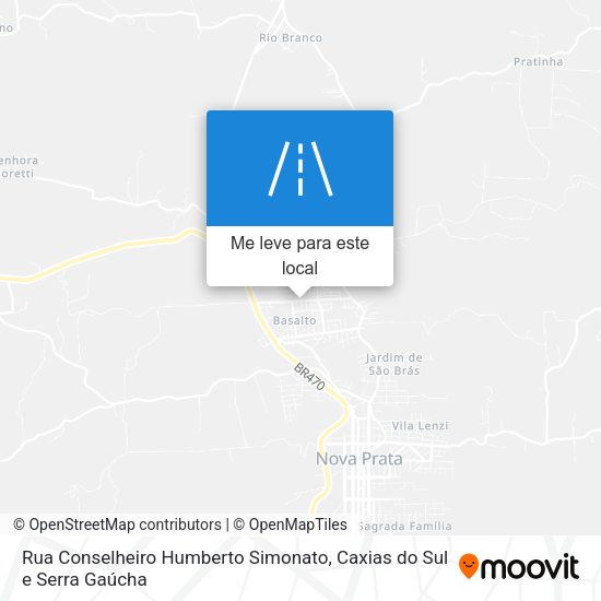 Rua Conselheiro Humberto Simonato mapa