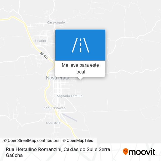 Rua Herculino Romanzini mapa