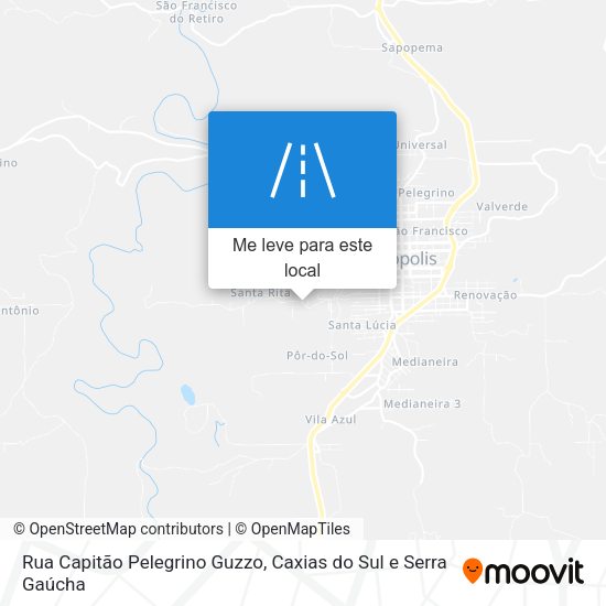 Rua Capitão Pelegrino Guzzo mapa