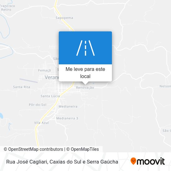 Rua José Cagliari mapa