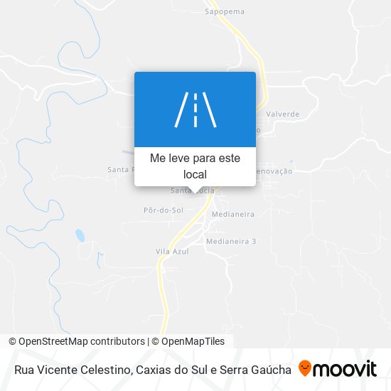 Rua Vicente Celestino mapa