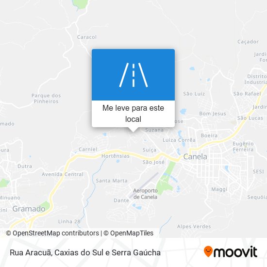 Rua Aracuã mapa