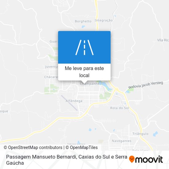 Passagem Mansueto Bernardi mapa