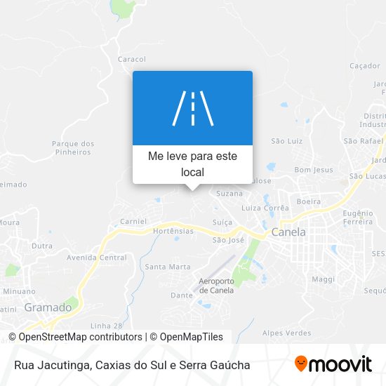 Rua Jacutinga mapa